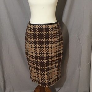 Finity Studio Brown Pattern Pencil Skirt